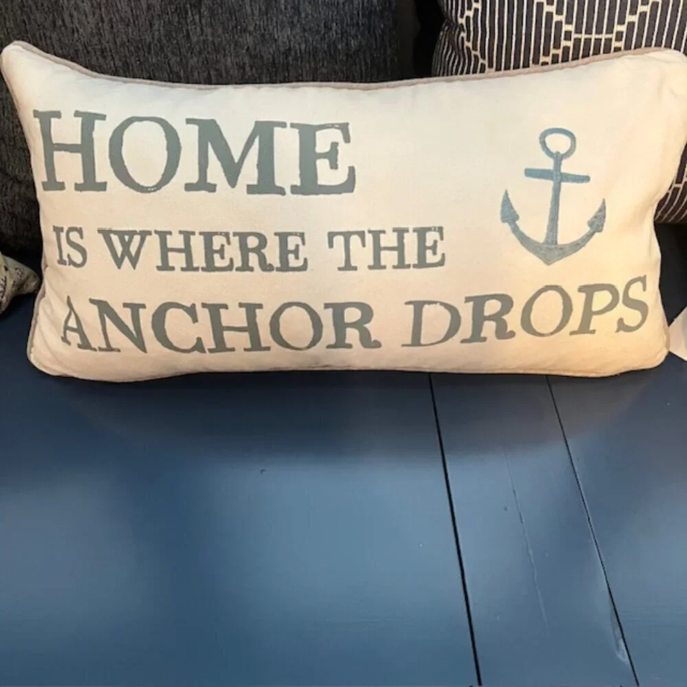 Feather Down Provincetown Home Anchor Pillow